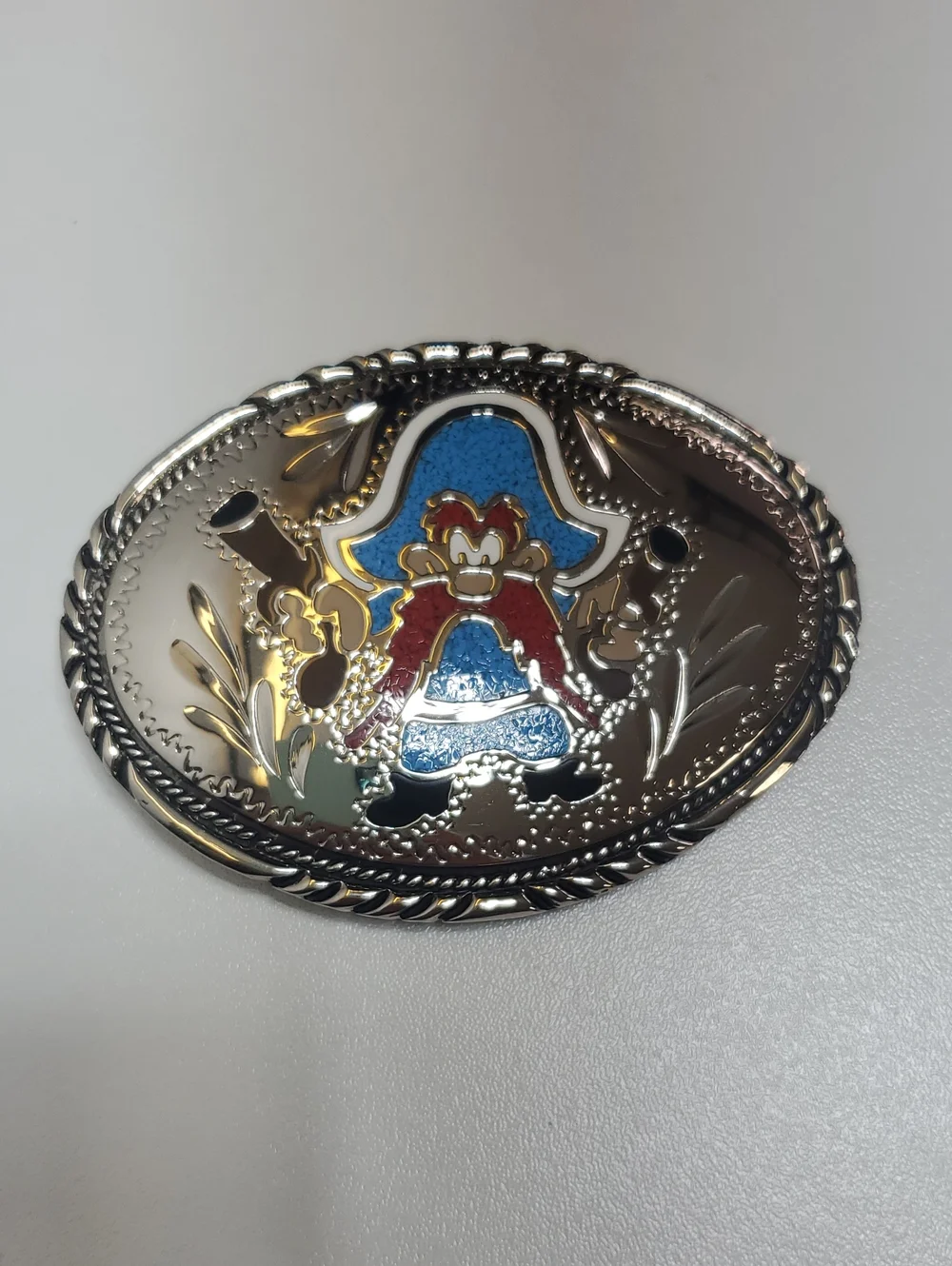 Vintage Looney Tunes Yosemite Sam Handcrafted Belt Buckle 1988